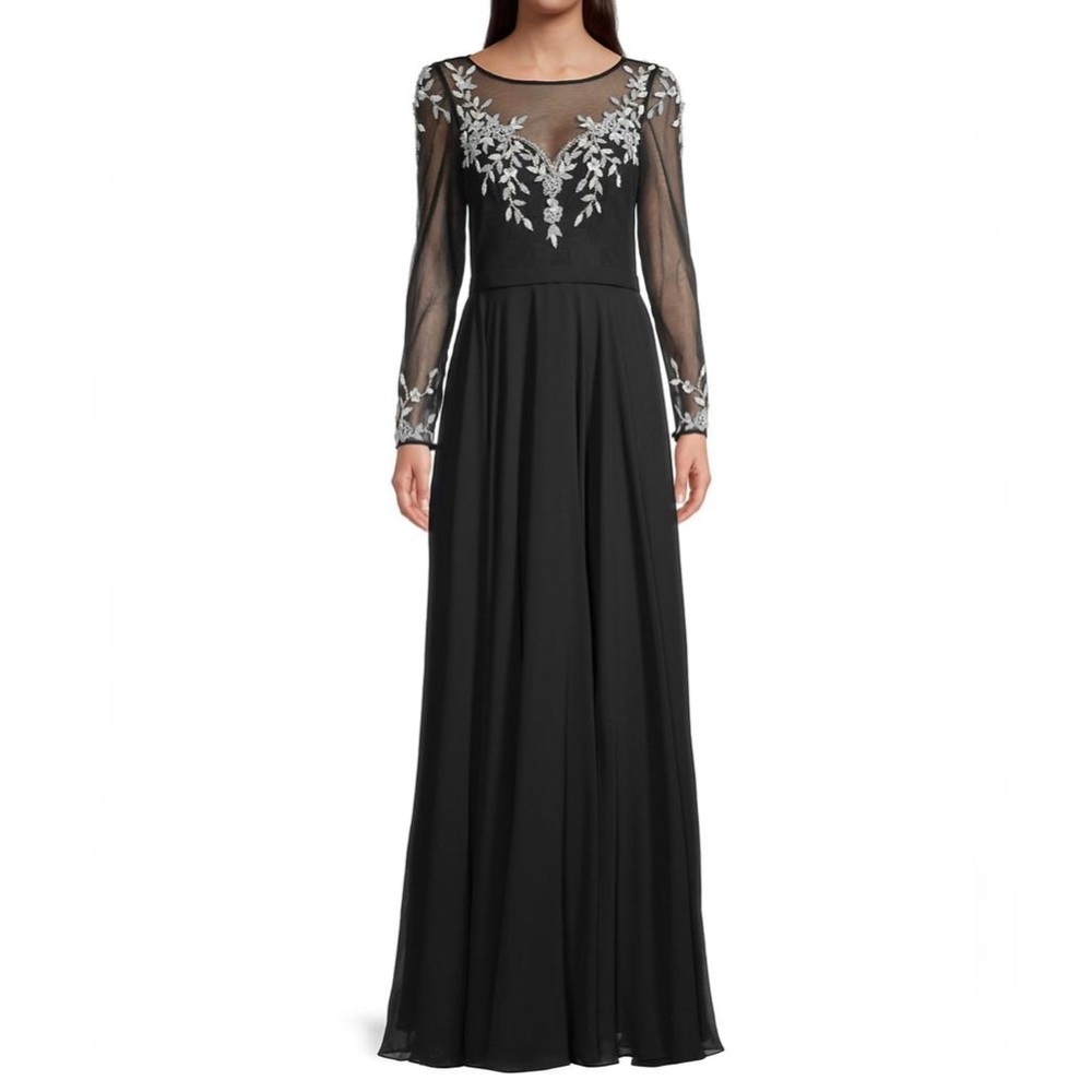 BASIX Full-Length Black Dress